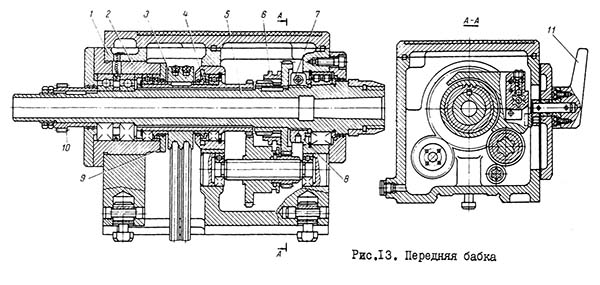 Шпиндельная бабка токарно-гвинторізного верстата 16У03П